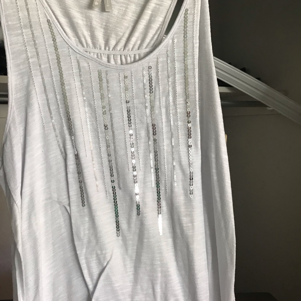Vanity tank top with sequins
